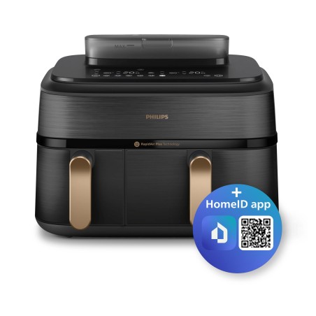 Philips 5000 Series NA552 Dobbelt varmluftssteger 2.75kW Sort rustfrit stål
